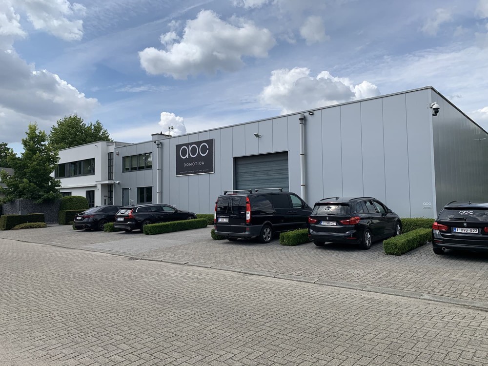 An exterior view of the ABC - Domotica offices located in Schoten (Belgium)